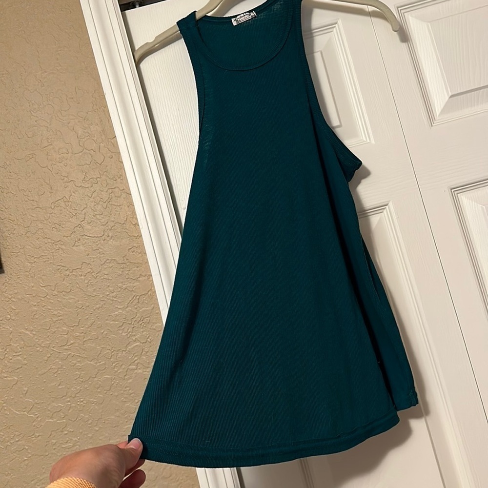 High Neck Flowy Tank Top